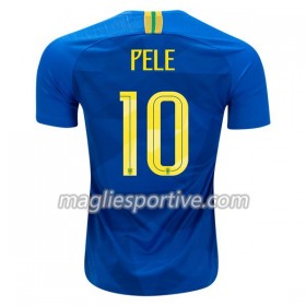 Completo Calcio Brasile Pele 10 Divisa Trasferta Mondiali 2018